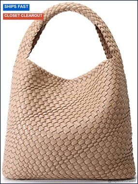 Vegan Leather Hobo Bag Top-Handle Shoulder Tote Handbag Soft Faux Leather Purse